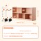 Natural Wood Kids Storage Cabinet with 5 Compartments Toy Organizer Cubby for Children